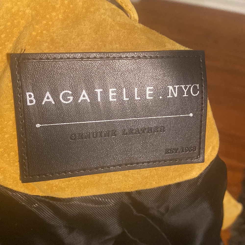 NWT BAGATELLE.NYC MOTO GOLD SUEDE JACKET - Picture 13 of 15